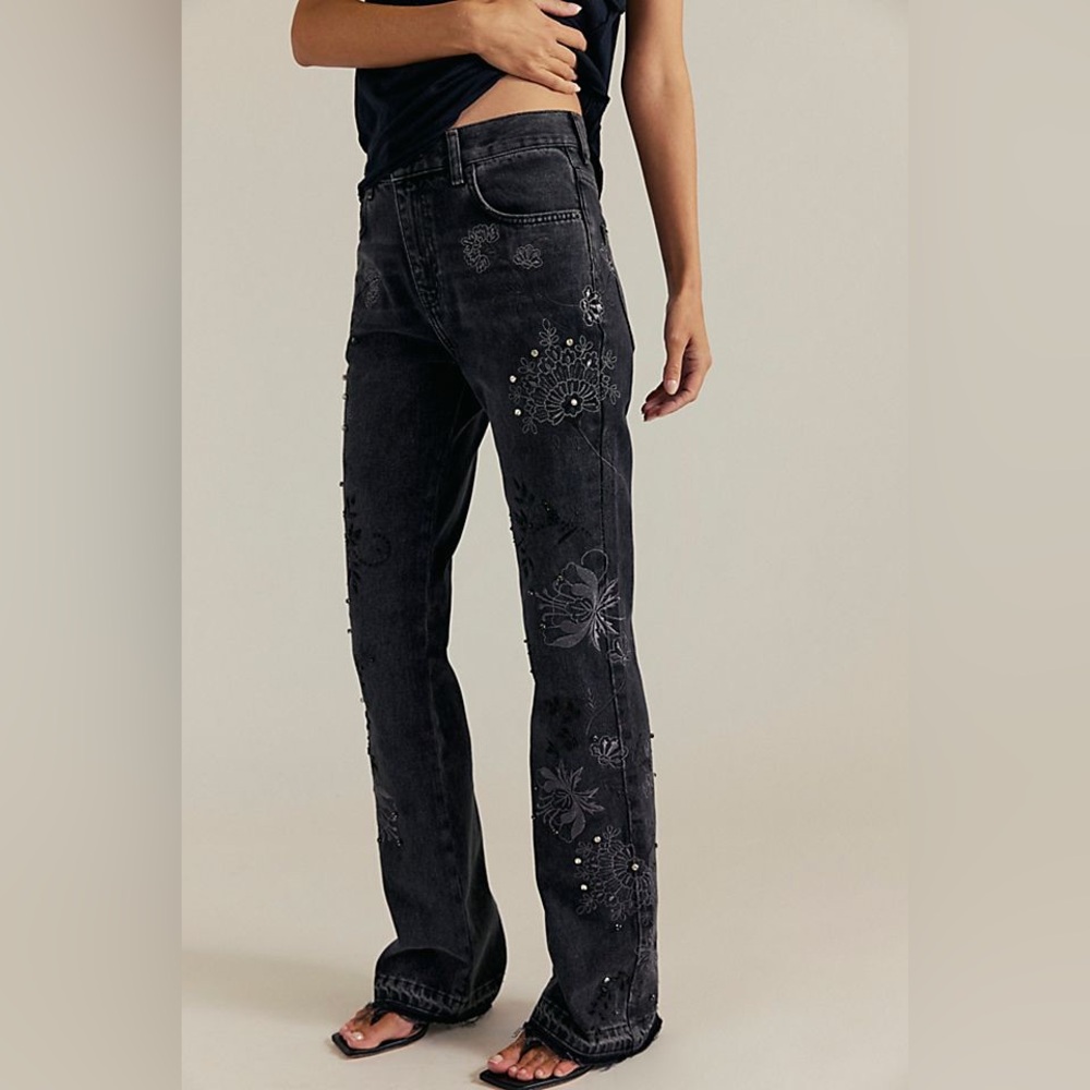 NWT We The Free Irie Embroidered and Studded Jeans
